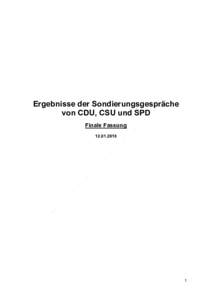 Ergebnisse der Sondierungsgespräche von CDU, CSU und SPD Finale Fassung