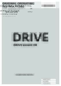Original operating instructions DRIVE DRIVE axxent DK