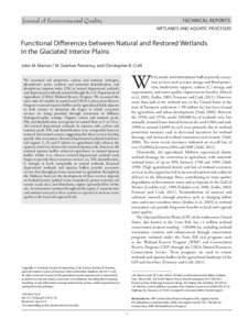 Microsoft Word - Marton et al. Functional differences between natural and restored wetlands in the Glaciated Interior Plains_Fi