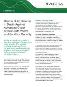 Solution Brief  How to Build Defense in Depth Against Advanced Cyber Attacks with Vectra