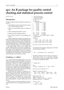 Vol. 4/1, Juneqcc: An R package for quality control charting and statistical process control