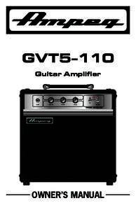 ®  GVT5–110 Guitar Amplifier  full