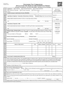 Form[removed]Revised[removed]Oklahoma Tax Commission Application for Agriculture Exemption Permit
