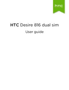 HTC Desire 816 dual sim User guide 2  Contents