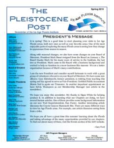 The Pleistocene Post Spring 2013