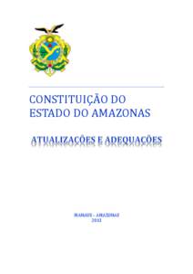 CONSTITUIÇÃO DO ESTÃDO DO ÃMÃZONÃS MANAUS – AMAZONAS 2013