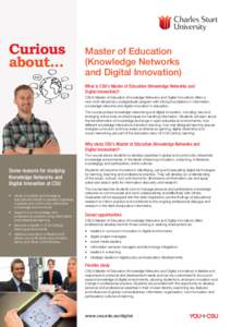 Curious about... Master of Education (Knowledge Networks and Digital Innovation)