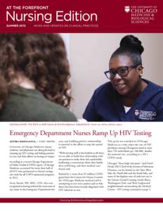 At the Forefront Nursing Edition: Summer 2013
