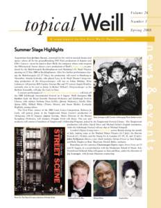 topical Weill  Volume 26 Number 1 Spring 2008
