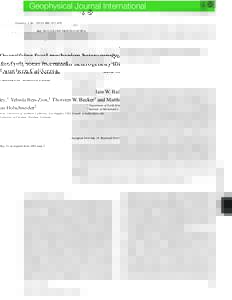 Geophysical Journal International Geophys. J. Int, 433–450 doi: j.1365-246Xx  Quantifying focal mechanism heterogeneity for fault zones in central