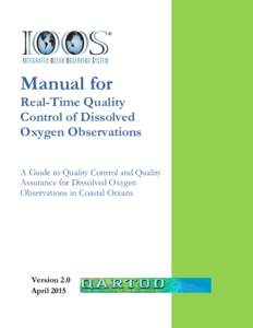 Manual for  Real-Time Quality Control of Dissolved Oxygen Observations A Guide to Quality Control and Quality