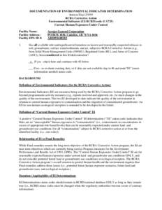 Aerojet General Corporation Environmental Indicators