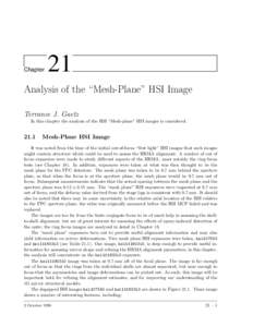 Chapter  21 Analysis of the “Mesh-Plane” HSI Image Terrance J. Gaetz