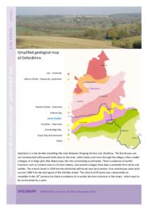 SP350217  LOCATION Simplified geological map of Oxfordshire