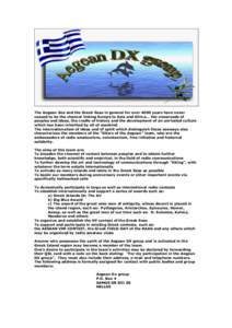 Europe / DXing / DX / Aegean Sea / Greece / Aegean Airlines / International relations / International broadcasting / Political geography