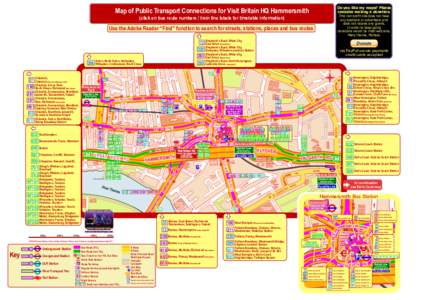 Do you like my maps? Please consider making a donation. Map of Public Transport Connections for Visit Britain HQ Hammersmith  This non-profit site does not have