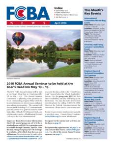Index  Committee and Chapter Events PAGE 8  FCBA Foundation News PAGE 9