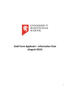Microsoft Word - UoBS - Sixth Form Information Pack July 2015 web version