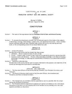 Page 1 of 4  PDGMS Constitution and By-Laws CONSTITUTION and BY-LAWS OF
