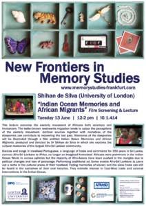 New Frontiers in Memory Studies www.memorystudies-frankfurt.com Shihan de Silva (University of London)