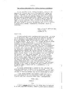 - 49 ­Two Letters from Radcliffe - Brown to Evans -  Pritc~ard. vIe We are grateful to Dr. Godfrey Lienhardt, acting in his