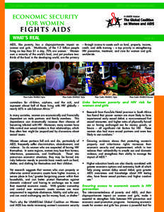 THE GLOBAL COALITION ON WOMEN AND AIDS  HTTP://WOMENANDAIDS.ORG ECONOMIC SECURITY FOR WOMEN