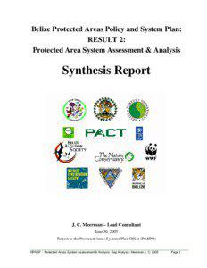 National Protected Area Systems Analysis