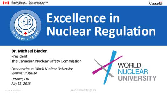 Excelence in Nuclear Regulation
