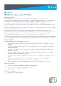 Microsoft Word - FDO45 Fidessa OpenAccess API
