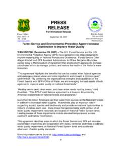 Microsoft Word - News Release MOA_EPA_Water_Quality.doc