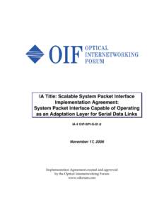 OIF Contribution Cover Sheet
