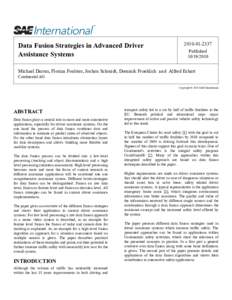 Data Fusion Strategies in Advanced Driver Assistance Systems