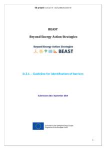 IEE project Contract N°: IEESI2BEAST Beyond Energy Action Strategies  DGuideline for identification of barriers