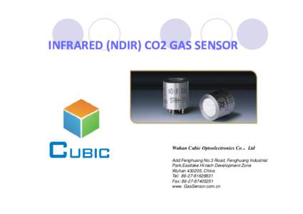 INFRARED (NDIR) CO2 GAS SENSOR  Wuhan Wuhan CubicCubic Optoelectronics