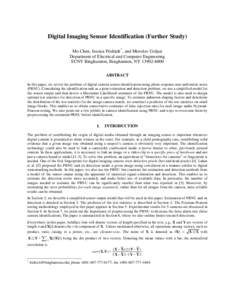 Distinguishing Digital Image Origin via Higher Order Statistics
