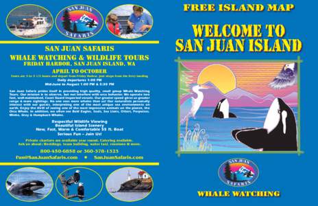 FREE ISLAND MAP  SAN JUAN SAFARIS WHALE WATCHING & WILDLIFE TOURS  WELCOME TO