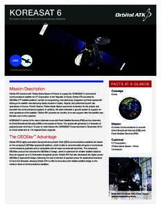 KOREASAT 6  Ku-band Commercial Communications Satellite GEO Communications