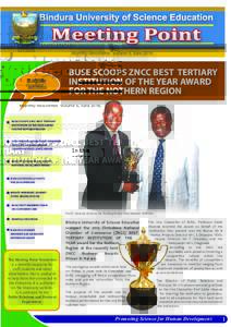 Monthly Newsletter. Volume 6, JuneIn this edition  BUSE SCOOPS ZNCC BEST TERTIARY
