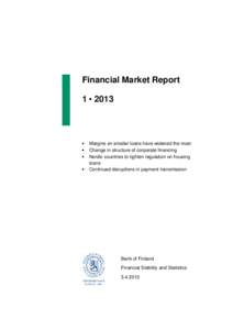 Financial Market Report 1  2013   
