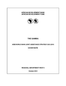 Gambia[removed]AfDB-World Bank Joint Assistance Strategy
