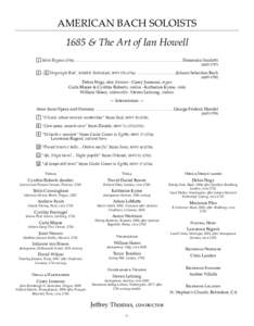 Music / Classical music / Anglican saints / Vergngte Ruh /  beliebte Seelenlust /  BWV 170 / Giulio Cesare / George Frideric Handel / Johann Sebastian Bach / Organ concerto