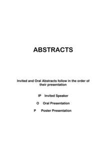 ANZBMS 2003 ASM - Abstracts