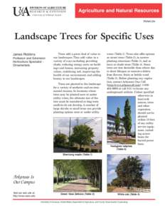 Landscape Trees for Specific Uses - FSA6126