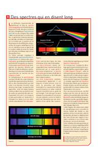 B  Des spectres qui en disent long es différents rayonnements se distribuent le long du spectre électromagnétique en fonction de leurs
