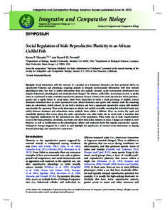 Integrative and Comparative Biology Advance Access published June 24, 2013  Integrative and Comparative Biology Integrative and Comparative Biology, pp. 1–13 doi:[removed]icb/ict017