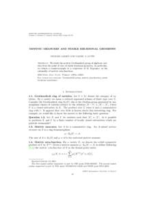 MOSCOW MATHEMATICAL JOURNAL Volume 3, Number 1, January–March 2003, Pages 85–95 MOTIVIC MEASURES AND STABLE BIRATIONAL GEOMETRY MICHAEL LARSEN AND VALERY A. LUNTS