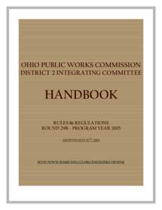 OHIO PUBLIC WORKS COMMISSIONDISTRICT 2 INTEGRATING COMMITTEE  HAND BOOK - ROUND 29