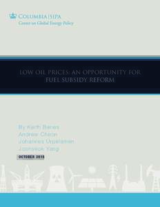 LOW OIL PRICES: AN OPPORTUNITY FOR FUEL SUBSIDY REFORM By Keith Benes Andrew Cheon Johannes Urpelainen