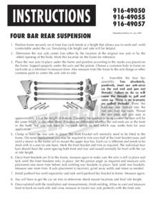 INSTRUCTIONS FOUR BAR REAR SUSPENSION[removed][removed]