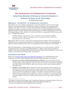 The Architecture of Collaborative Innovation
